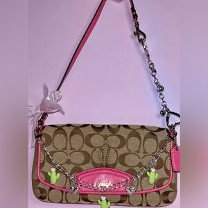 Coach Brown and Pink Signature Bag